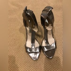 Boutique 9 Chrome Ankle Strap Wedges